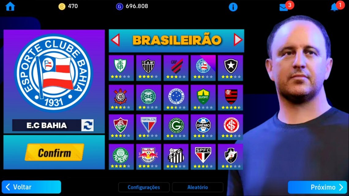 PERFEITO! Novo Futebol (ANDROID/IOS) Com Brasileirão Modo Carrera Rumo Ao Estrelato Narração