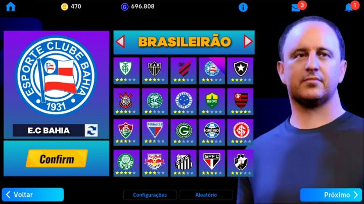 PERFEITO! Novo Futebol (ANDROID/IOS) Com Brasileirão Modo Carrera Rumo Ao Estrelato Narração