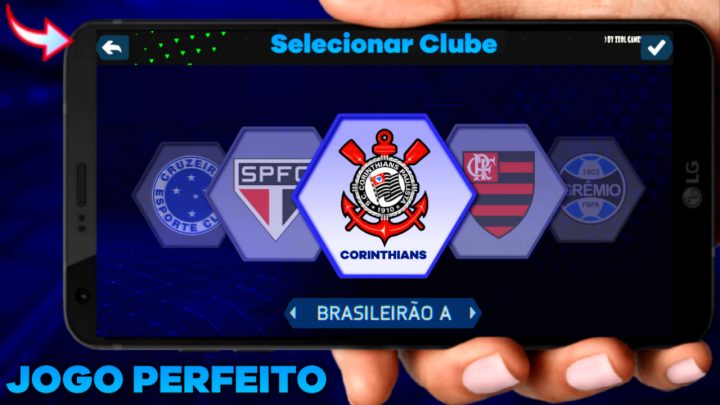 PERFEITO!!! OLHA QUE JOGO DE FUTEBOL INCRIVEL COM TIMES BRASILEIROS DIVERSAS LIGAS PARA ANDROID