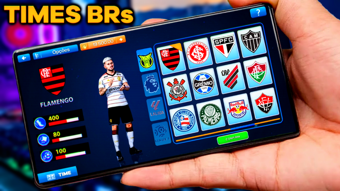 COISA LINDA!! SAIU O INCRIVEL DLS COM TIMES BRASILEIROS JOGO PERFEITO PARA ANDROID