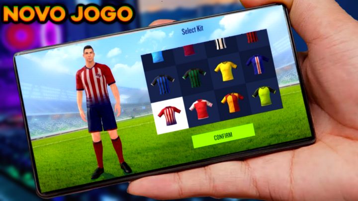 SENSACIONAL!!! NOVO JOGO DE FUTEBOL MOBILE COM FACES REAIS GRAFICOS REALISTAS DIVERSOS MODOS