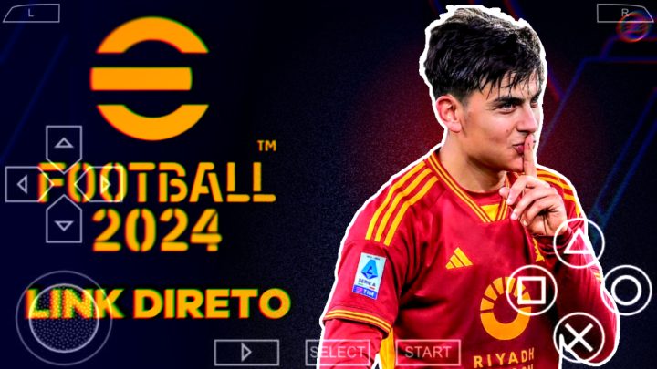 PES 2024 PPSSPP 100% ATUALIZADO MEDlAFlRE DIRETO | EUROPEU FACES ESTADIOS E KITS REAIS NARRAÇÃO BR