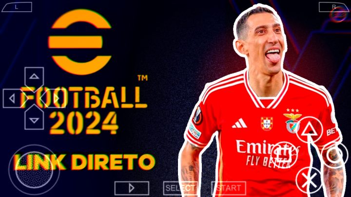 PES 2024 PPSSPP 100% ATUALIZADO MEDlAFlRE DIRETO | NARRAÇÃO BRASILEIRA CAMERA PS4