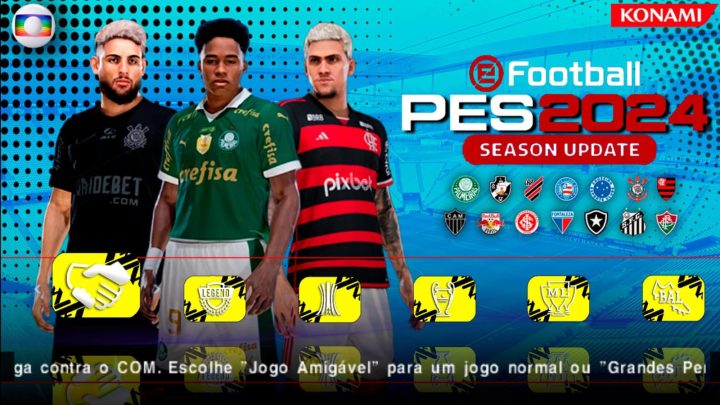 PES 2024 PARA ANDROID OFFLINE COM LIBERTADORES E MASTER LEAGUE LICENCIADA