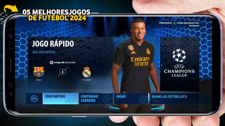 CINCO NOVOS JOGOS DE FUTEBOL PARA CELULAR 2024 OFICIAIS