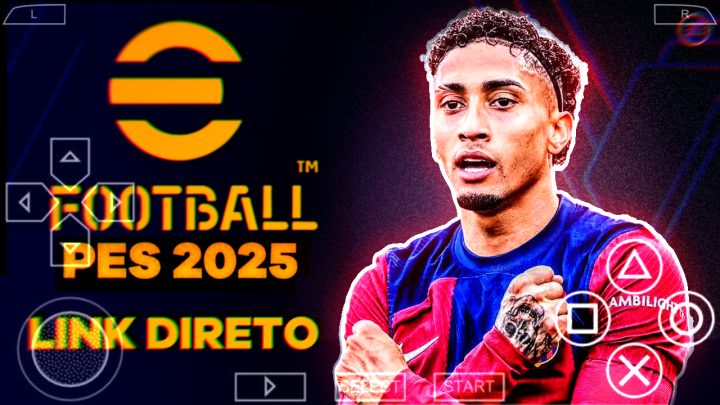 PES 2025 PPSSPP EUROPEU 100% ATUALIZADO MEDlAFlRE DIRETO | FACES HD KITS 2024/25 COPAS LIGAS E MAIS