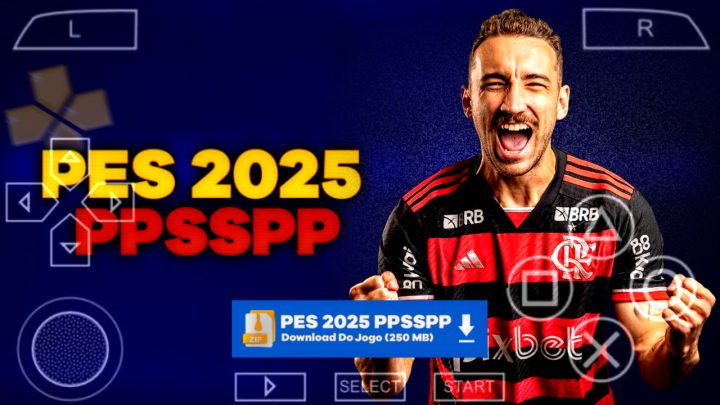 PES 2025 PPSSPP  CÂMERA PS4 MEDIAFIRE 100% ATUALIZAÇÃO ANDROID DIRETO NARRAÇÃO BR