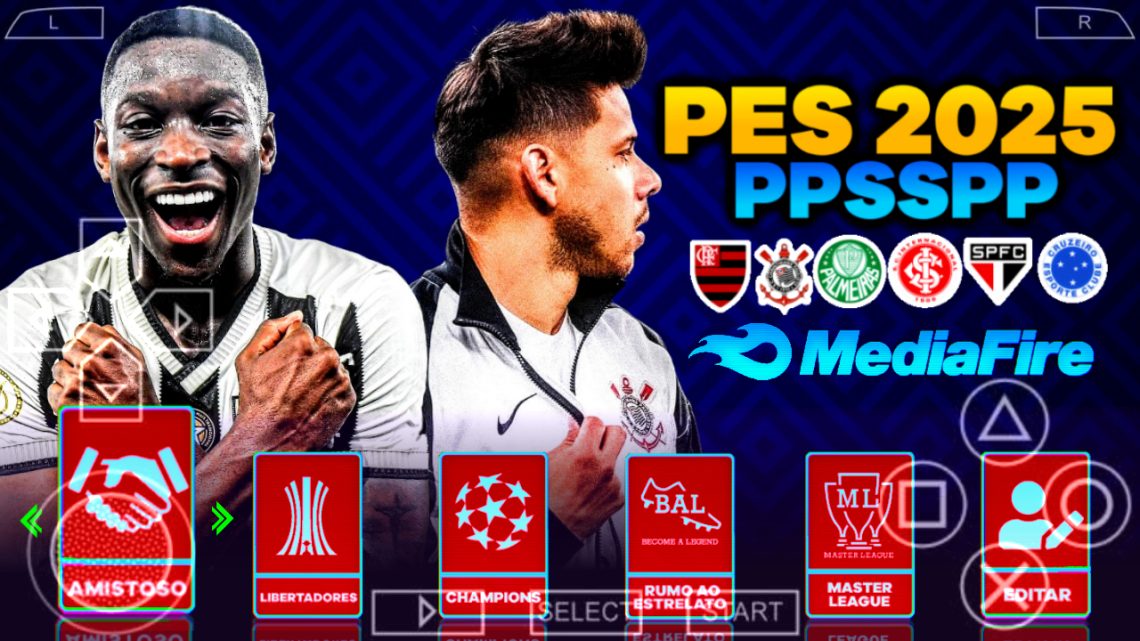 PES 2025 (PPSSPP) COM BRASILEIRÃO ATUALIZADO