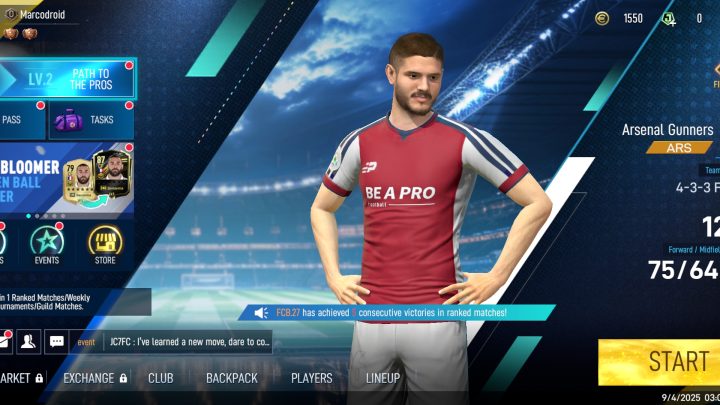 NOVO BE A PRO FOOTBALL 2025 PARA ANDROID COM GRÁFICOS ABSURDOS E LEVE